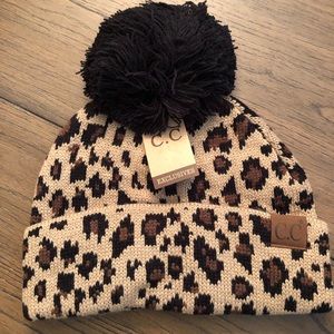 CC beanie - NWT cheetah/leopard print